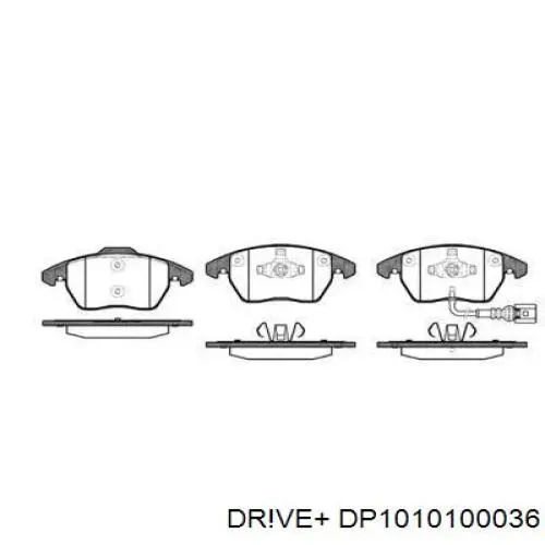 DP1010.10.0036 Dr!ve+ klocki hamulcowe przednie tarczowe