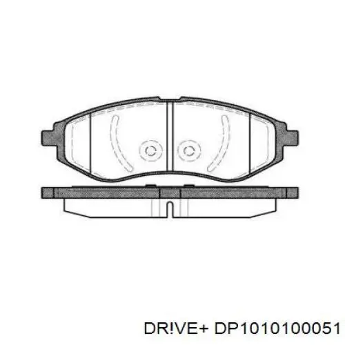 DP1010.10.0051 Dr!ve+ klocki hamulcowe przednie tarczowe