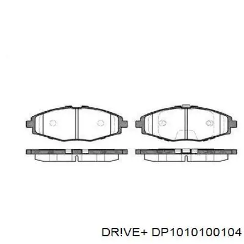 DP1010.10.0104 Dr!ve+ klocki hamulcowe przednie tarczowe