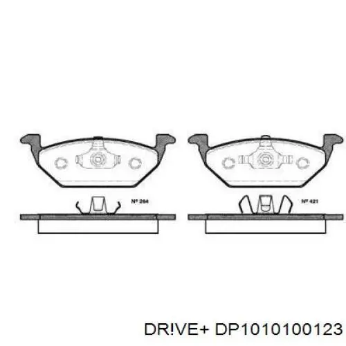 DP1010.10.0123 Dr!ve+ klocki hamulcowe przednie tarczowe