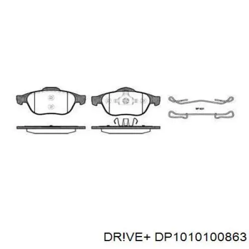 DP1010100863 Dr!ve+ Klocki hamulcowe przednie tarczowe