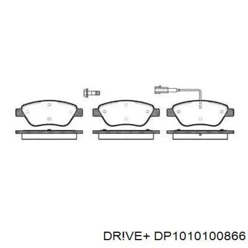 DP1010100866 Dr!ve+ Klocki hamulcowe przednie tarczowe