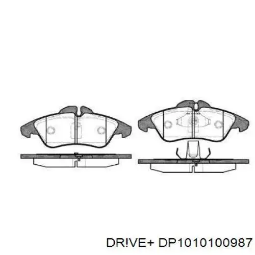 DP1010.10.0987 Dr!ve+ klocki hamulcowe przednie tarczowe