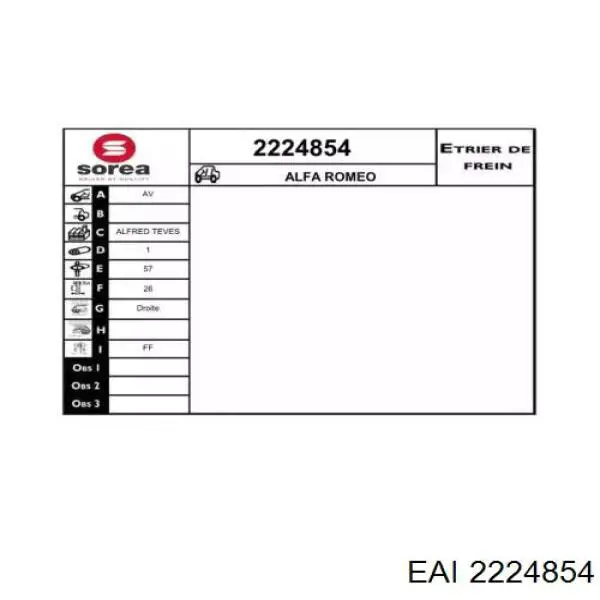 77365614 Fiat/Alfa/Lancia zacisk hamulcowy przedni prawy