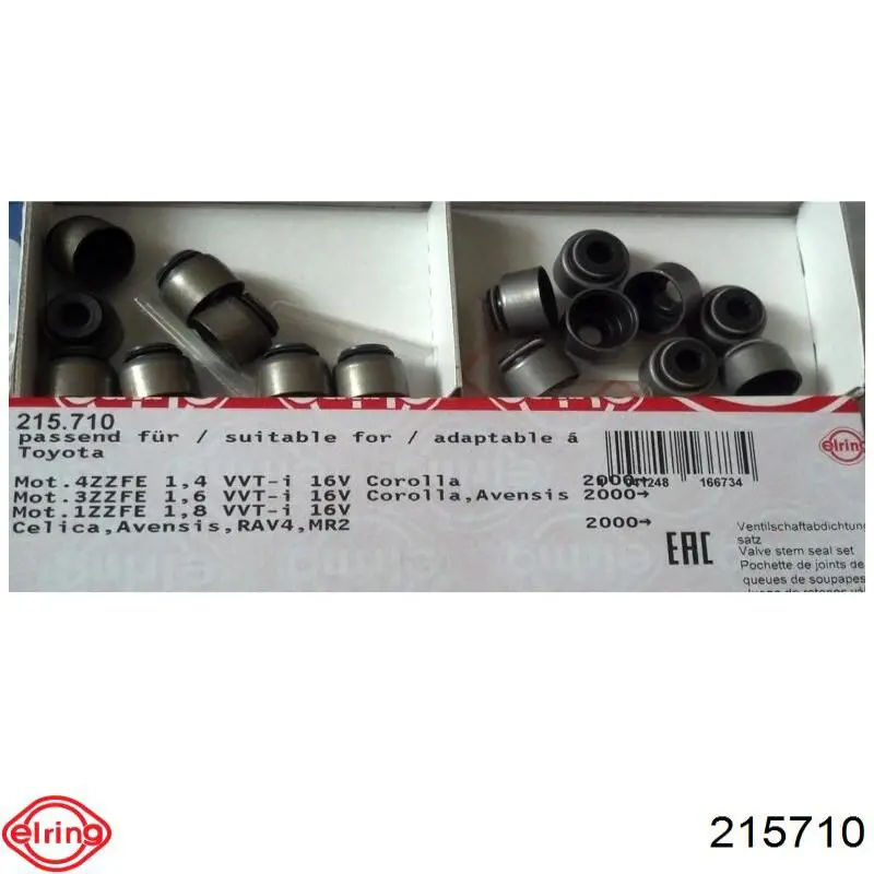 Uszczelniacz zaworu dolotowego/wylotowego Elring 215710 cena, od 2,71 USD