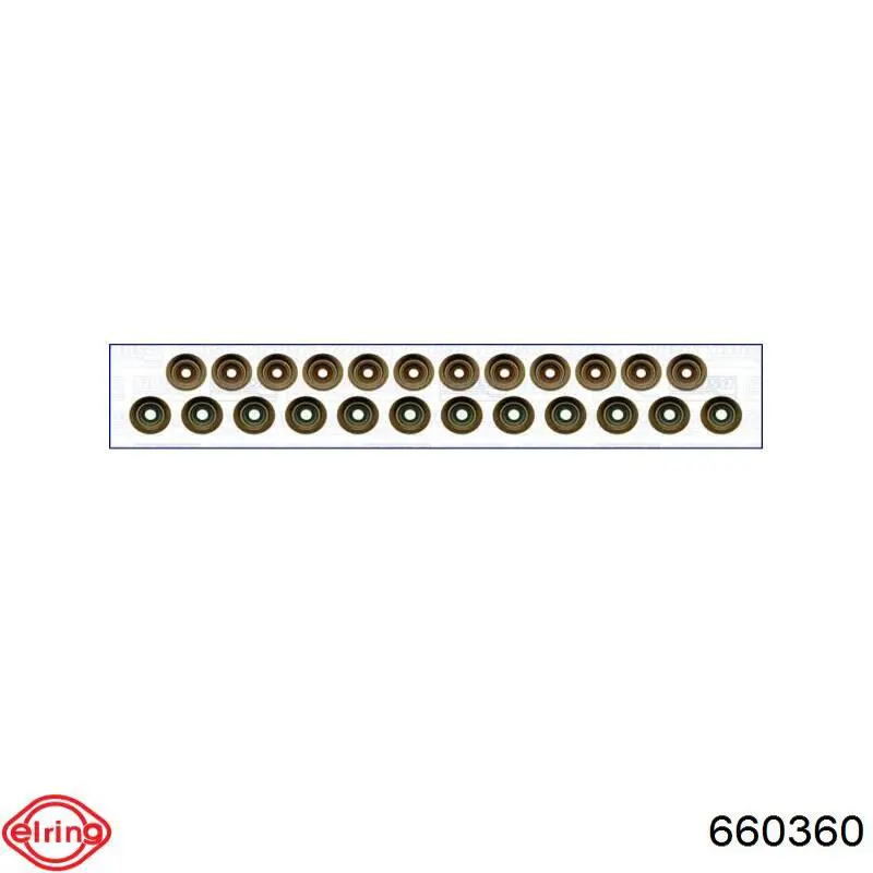 660360 Elring Uszczelniacz zaworu wylotowego, zestaw