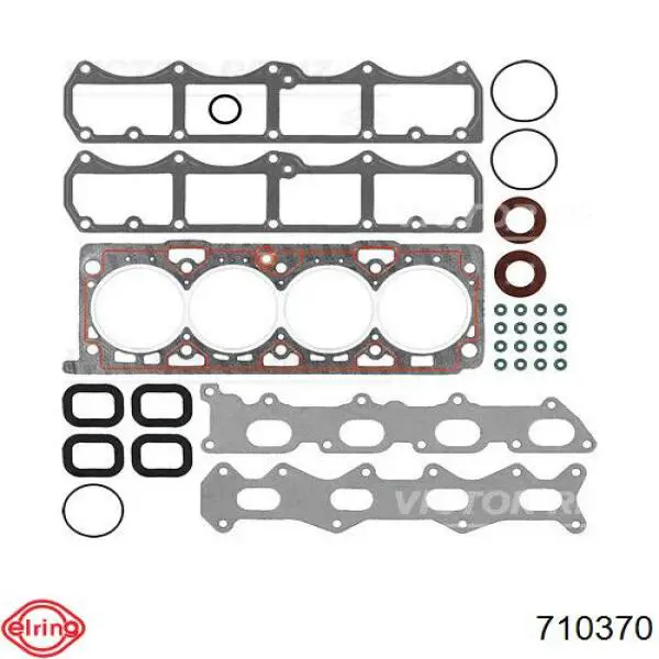 710.370 Elring zestaw uszczelek silnika górny
