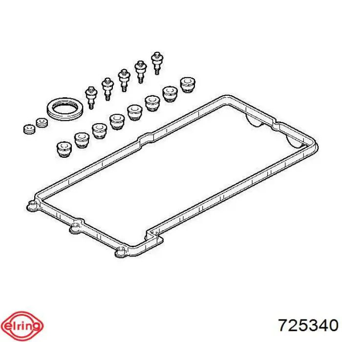 Uszczelka pokrywy zaworowej silnika lewa Elring 725340 cena, od 51,34 USD
