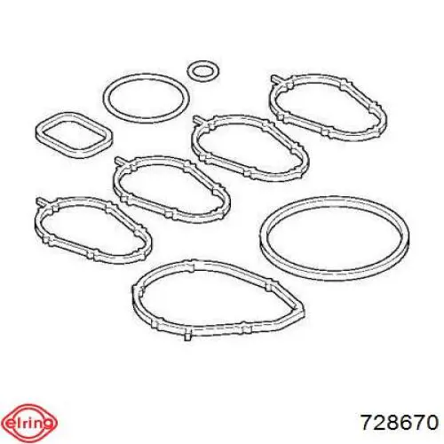 Uszczelka kolektora ssącego Elring 728670 cena, od 3,88 USD
