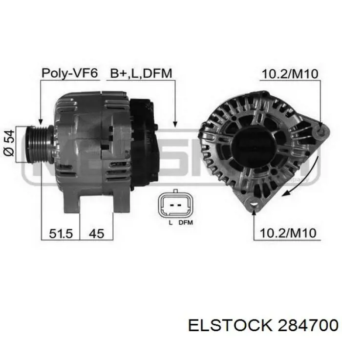 Do koszyka TG15C053 Peugeot/Citroen Alternator