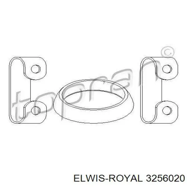 3256020 Elwis Royal uszczelka rury odbiornika tłumika