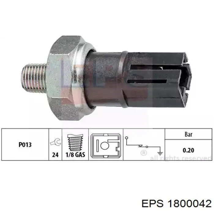 Czujnik ciśnienia oleju EPS 1800042 cena, od 7,53 USD
