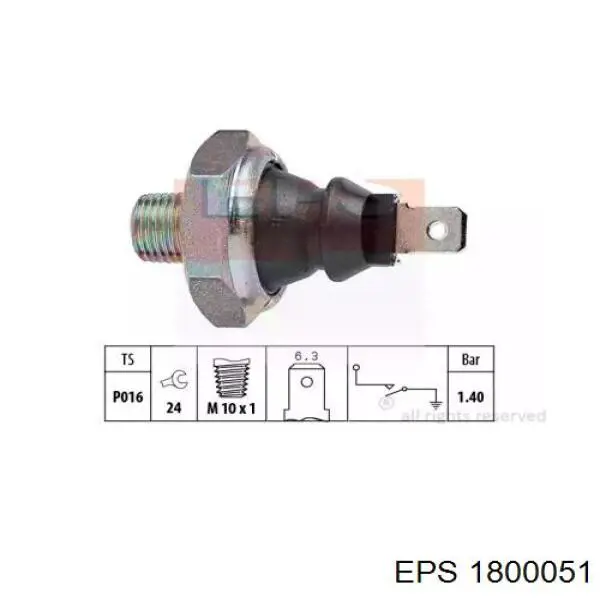 1.800.051 EPS czujnik ciśnienia oleju