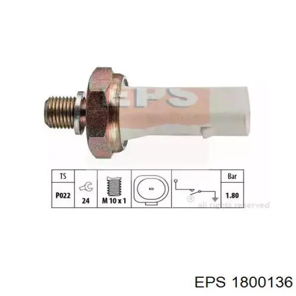 1.800.136 EPS czujnik ciśnienia oleju