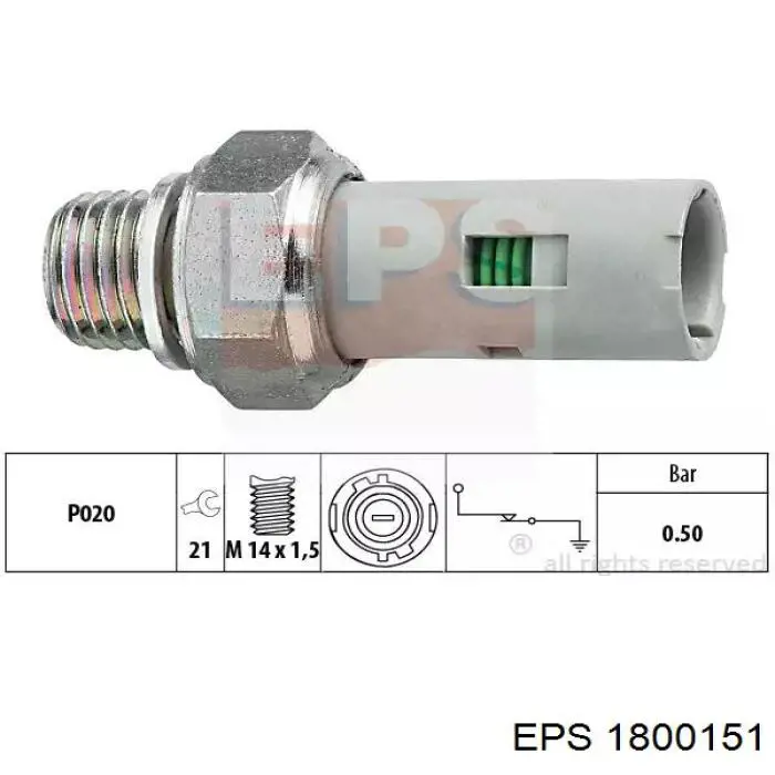 1.800.151 EPS czujnik ciśnienia oleju