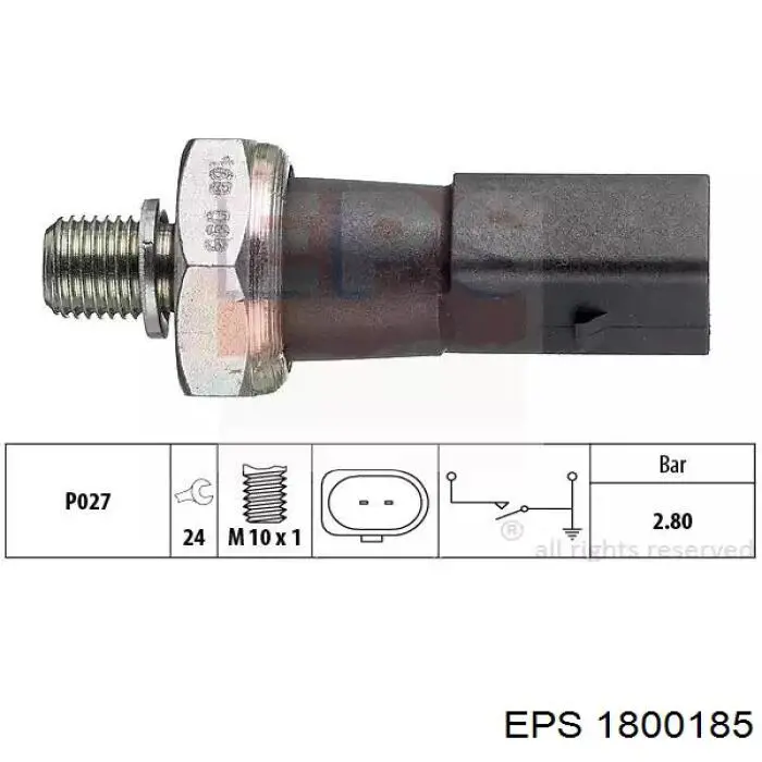 1.800.185 EPS czujnik ciśnienia oleju