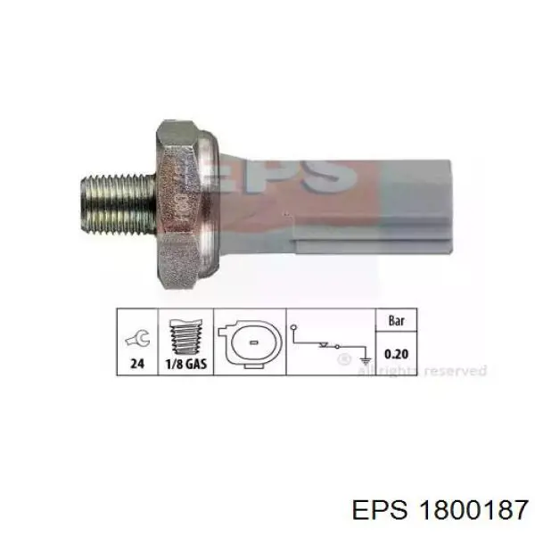 1.800.187 EPS czujnik ciśnienia oleju