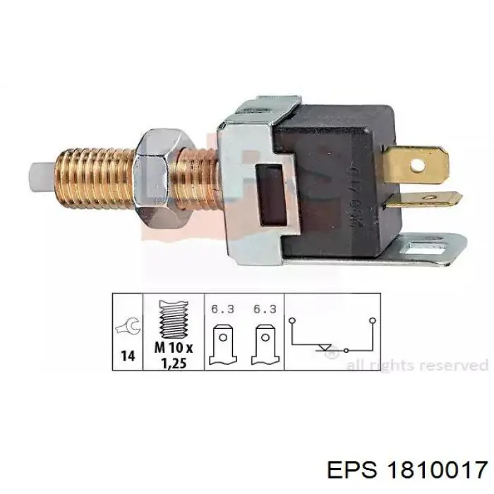 Czujnik włącznika świała stop EPS 1810017 cena, od 7,04 USD