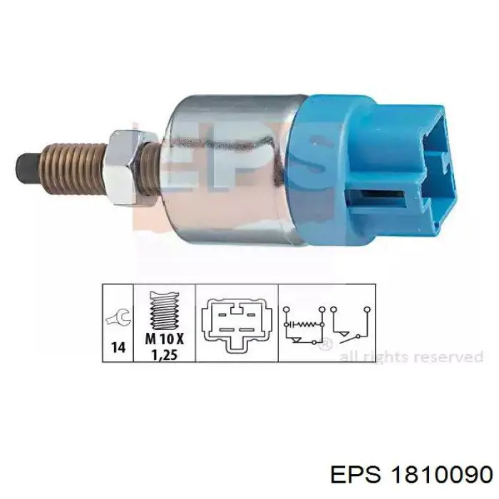 Czujnik włącznika świała stop EPS 1810090 cena, od 17,90 USD