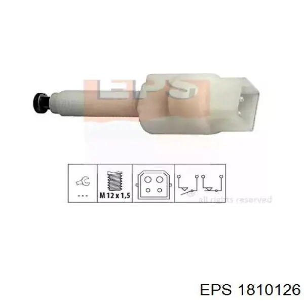 1.810.126 EPS czujnik włącznika świała stop