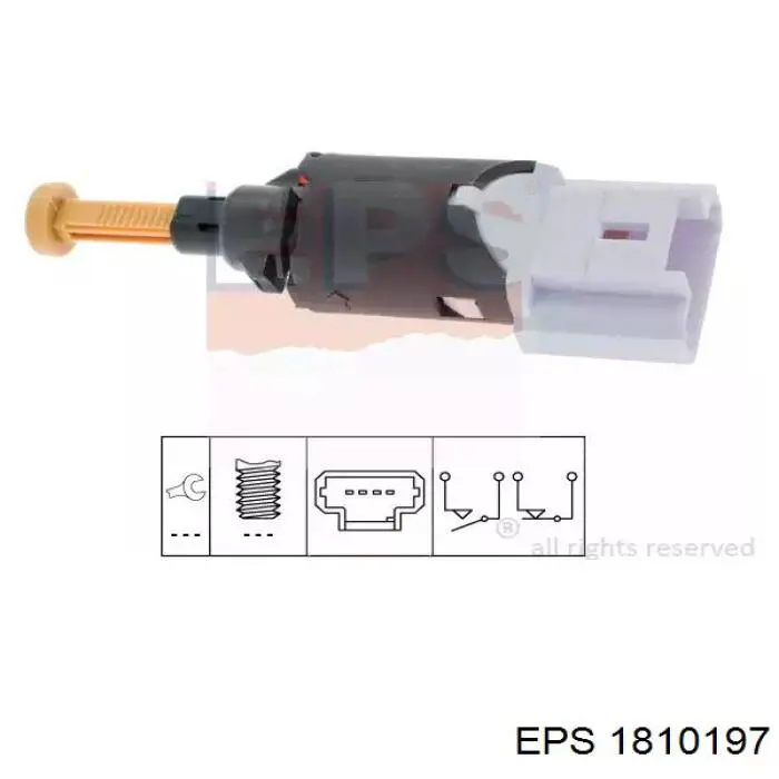 1.810.197 EPS czujnik włącznika świała stop