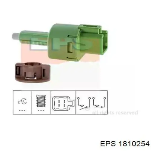 1.810.254 EPS czujnik włącznika świała stop