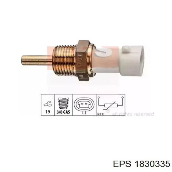 1.830.335 EPS czujnik temperatury płynu chłodzącego