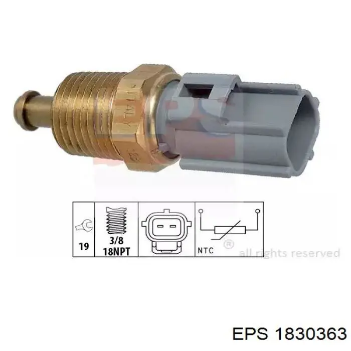1.830.363 EPS czujnik temperatury płynu chłodzącego