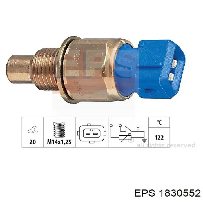 1.830.552 EPS czujnik temperatury płynu chłodzącego