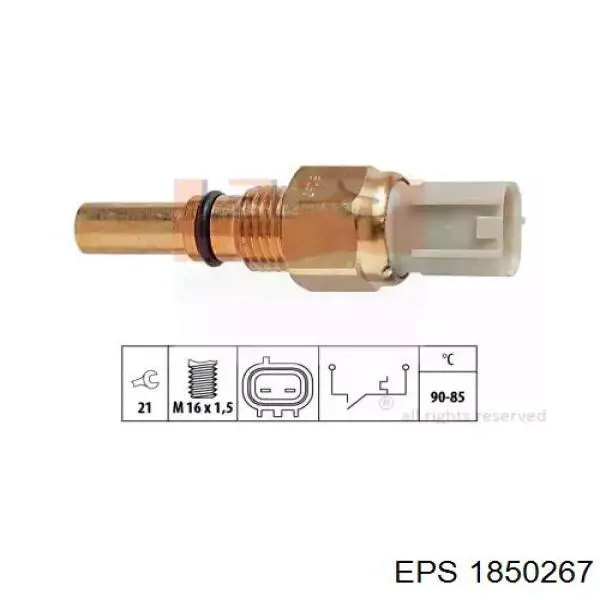 1.850.267 EPS czujnik temperatury płynu chłodzącego (włączenia wentylatora chłodnicy)
