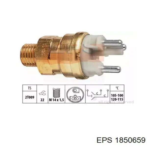 0065456124 Mercedes Czujnik temperatury płynu chłodzącego (włączenia wentylatora chłodnicy)