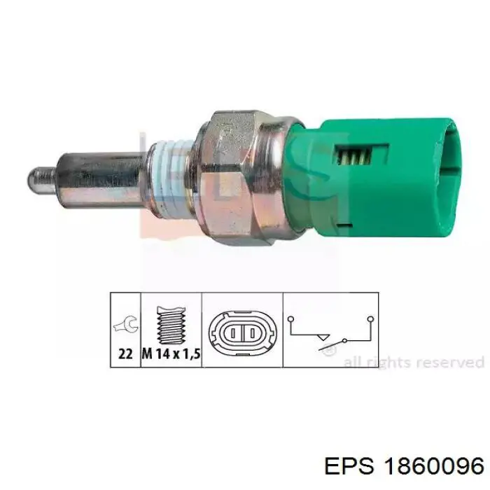 Czujnik włączania światła cofania EPS 1860096 cena, od 10,72 USD