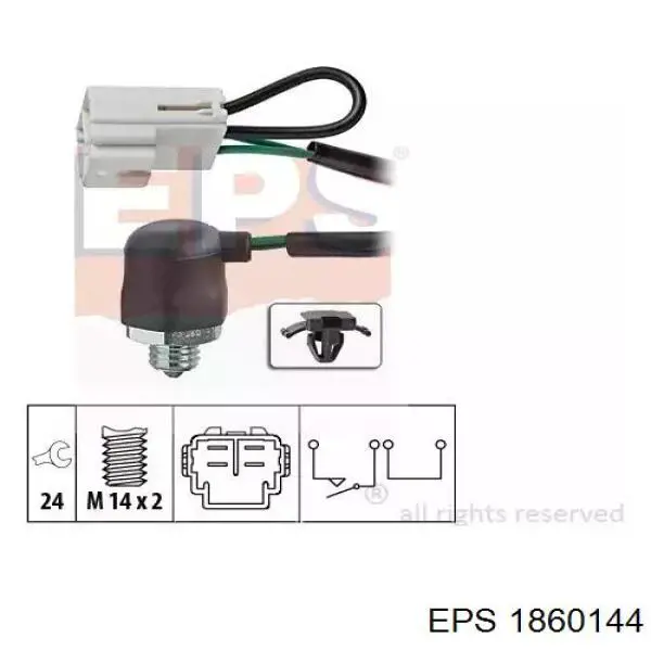 Czujnik włączania światła cofania EPS 1860144 cena, od 26,75 USD