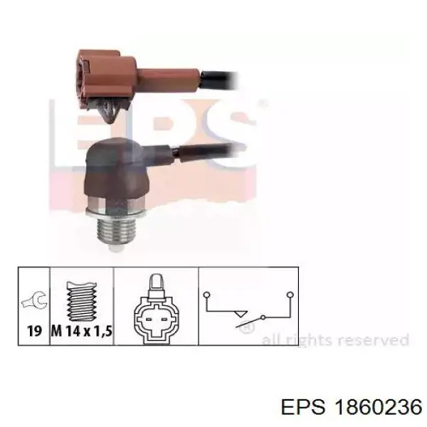 Czujnik włączania światła cofania EPS 1860236 cena, od 22,70 USD