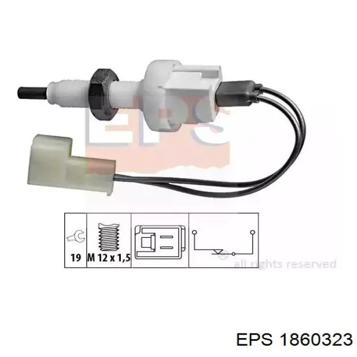 Czujnik włączania światła cofania EPS 1860323 cena, od 11,77 USD
