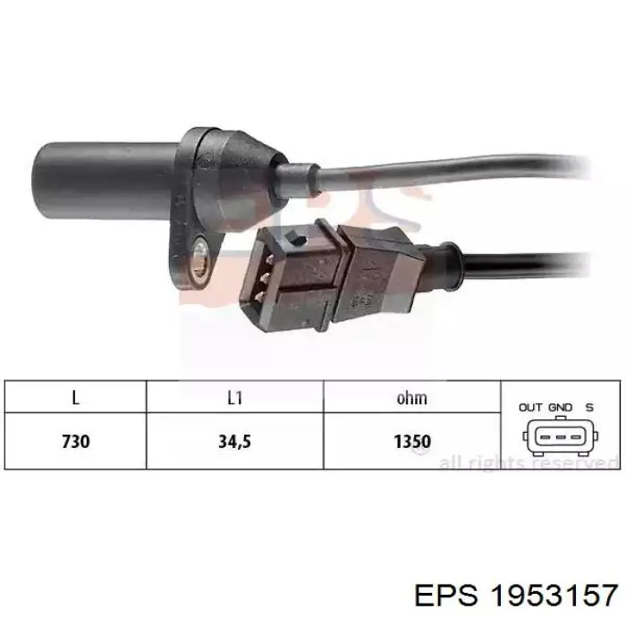 1.953.157 EPS czujnik położenia wału korbowego