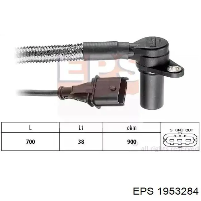 1.953.284 EPS czujnik położenia wału korbowego