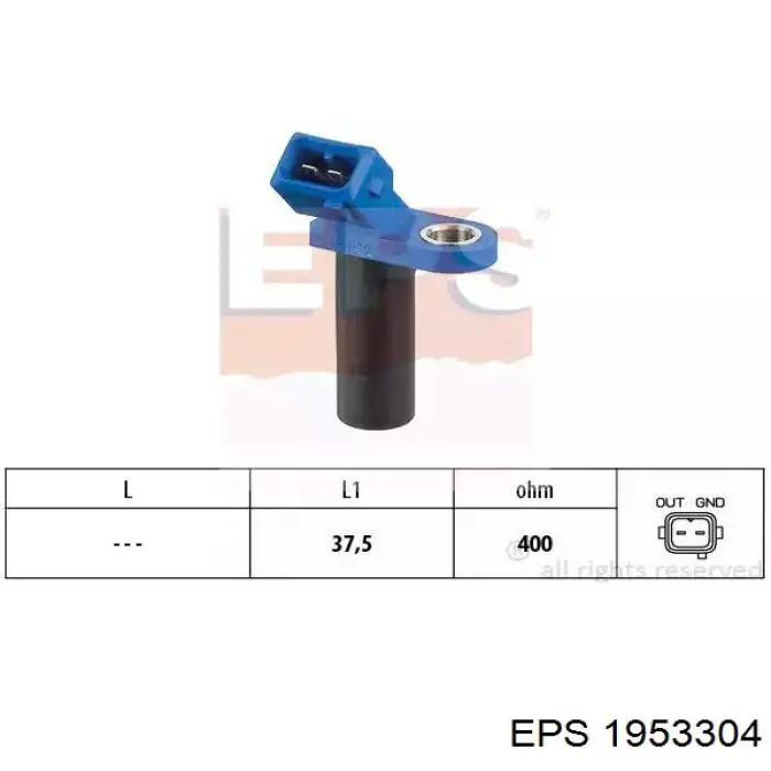 1.953.304 EPS czujnik położenia wału korbowego