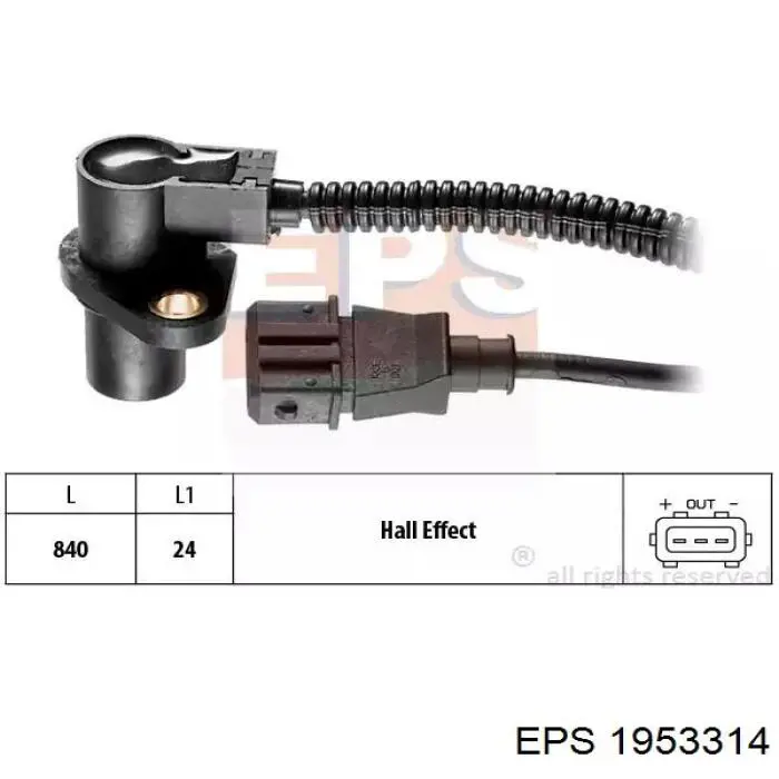 1.953.314 EPS czujnik położenia wału korbowego