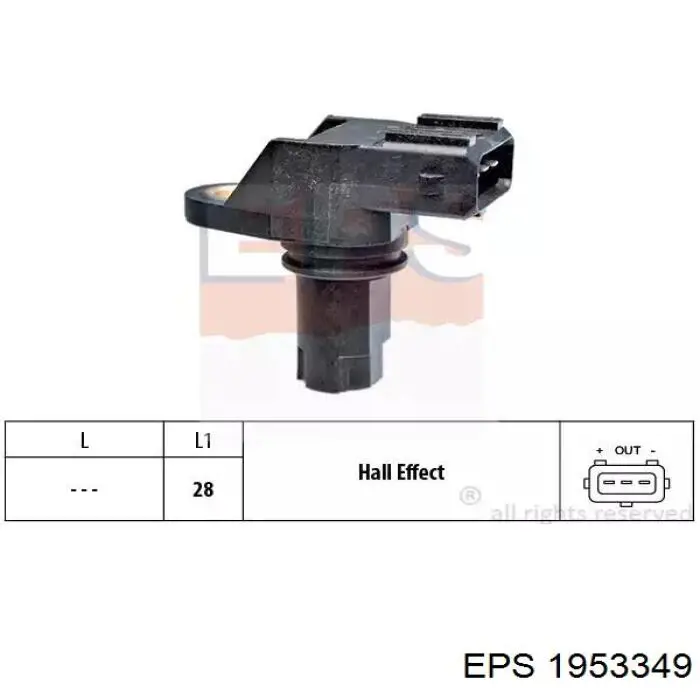 1.953.349 EPS czujnik położenia wałka rozrządu
