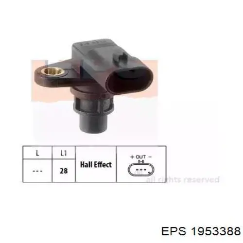 1.953.388 EPS czujnik położenia wałka rozrządu