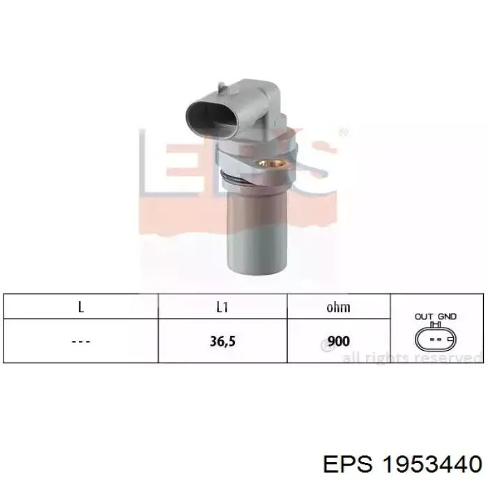 1.953.440 EPS czujnik położenia wału korbowego