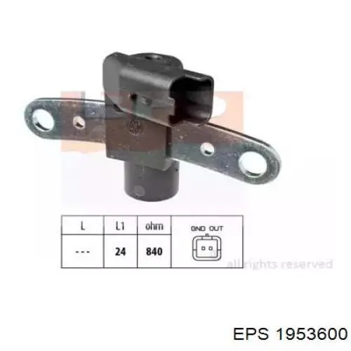 Do koszyka 8200647366 Renault (RVI) Czujnik położenia wału korbowego