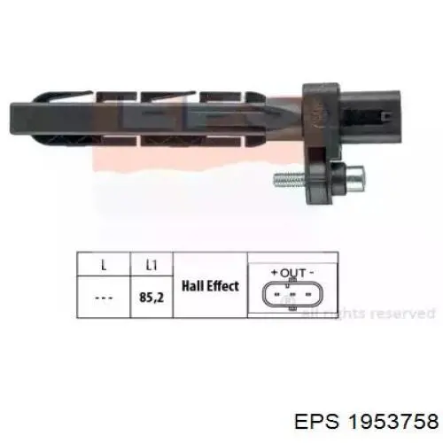 1.953.758 EPS czujnik położenia wału korbowego