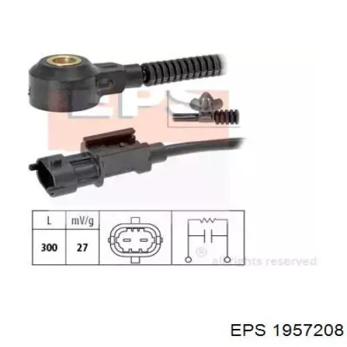 1.957.208 EPS czujnik stukowy (czujnik spalania stukowego)