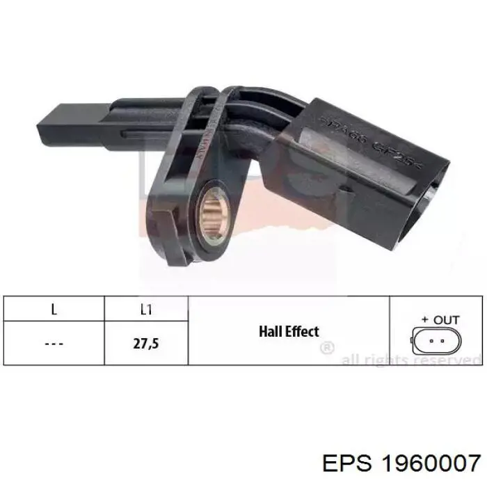 1.960.007 EPS czujnik abs przedni lewy