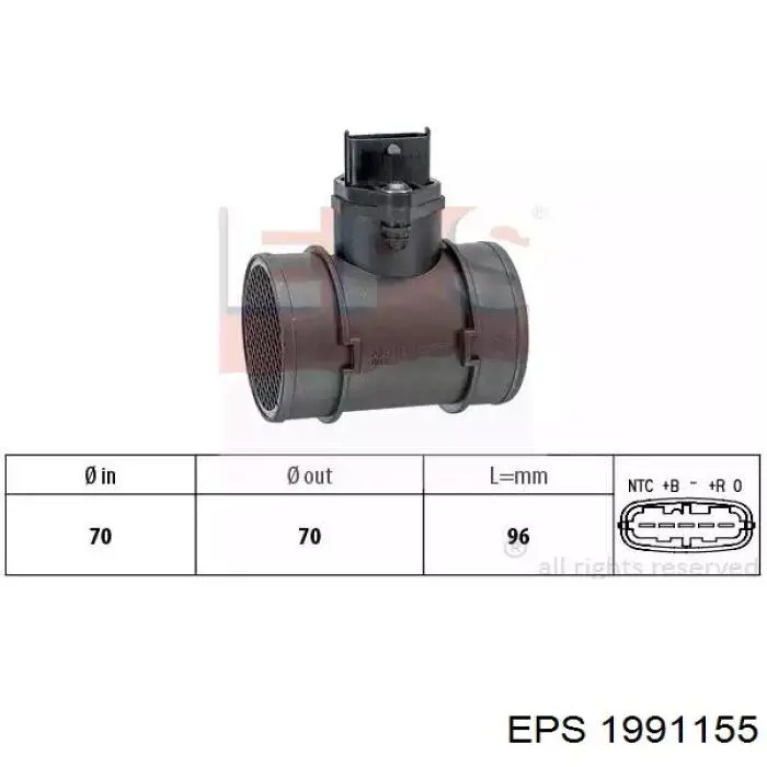 1.991.155 EPS czujnik przepływu powietrza, przepływomierz powietrza m.a.f.