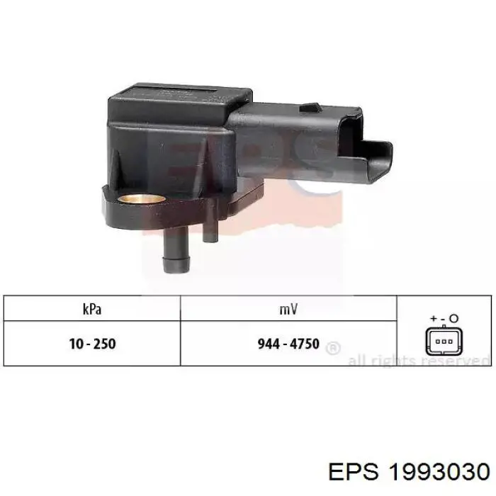 1.993.030 EPS czujnik ciśnienia w kolektorze ssącym, map
