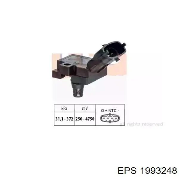 1.993.248 EPS czujnik ciśnienia w kolektorze ssącym, map