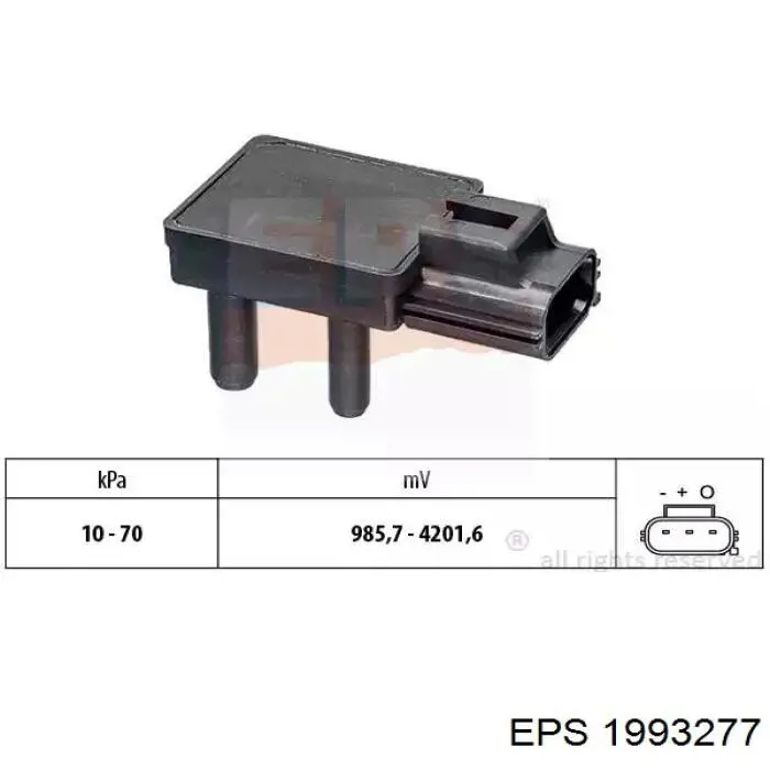 1.993.277 EPS czujnik ciśnienia spalin